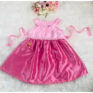 Winnie The Pooh Disney Baby Girls‎ Pink Embroidered 2 toned Dress 24m/2T Ruffled